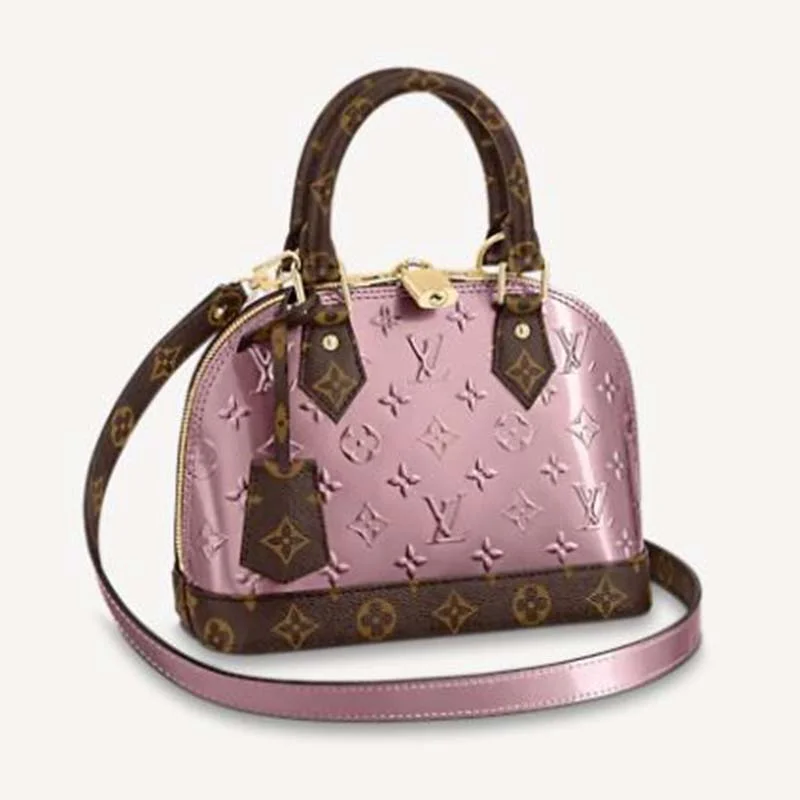 Louis Vuitton LV Women Alma BB Handbag Monogram Canvas Vernis Leather