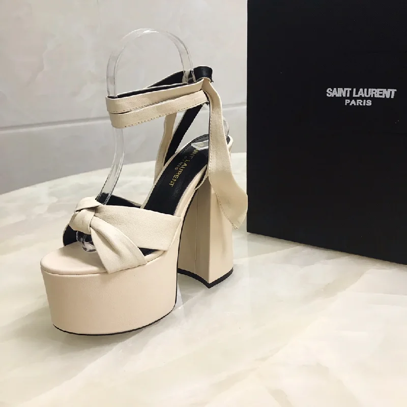 Saint Laurent SL BIANCA SANDALS IN SMOOTH LEATHER