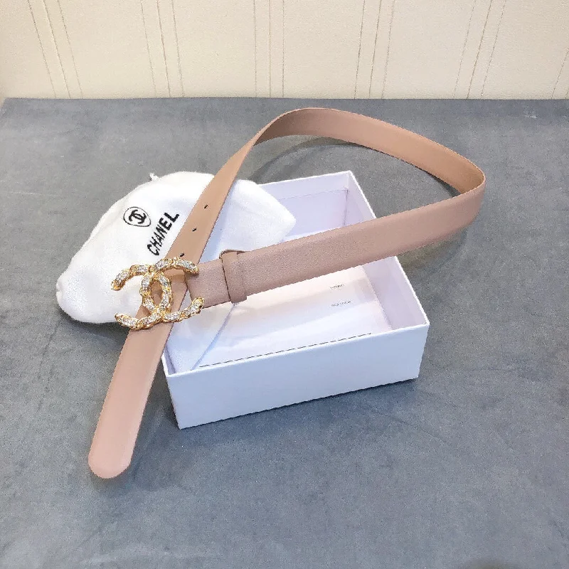 Chanel Belt With Double C Buckle Beige Women Belt