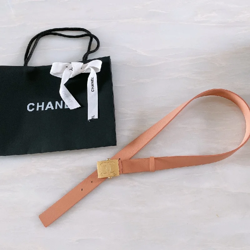 Chanel Belt With Ribbon Buckle Dust Pink Women Belt