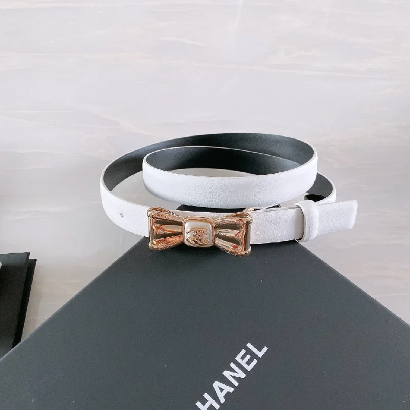 Chanel Belt With Ribbon Buckle Silver Women Belt