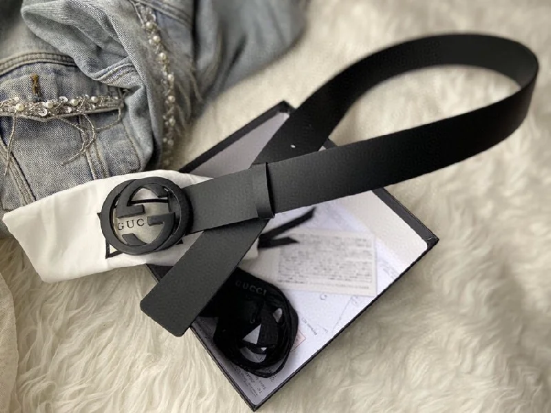 Gucci Belt With Interlocking G Buckle Black For Women. Women Belt