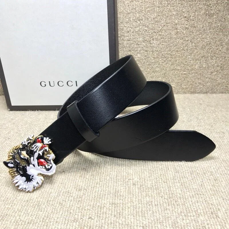 Gucci Belt With Tiger Head Buckle Black For Women. Women Belt