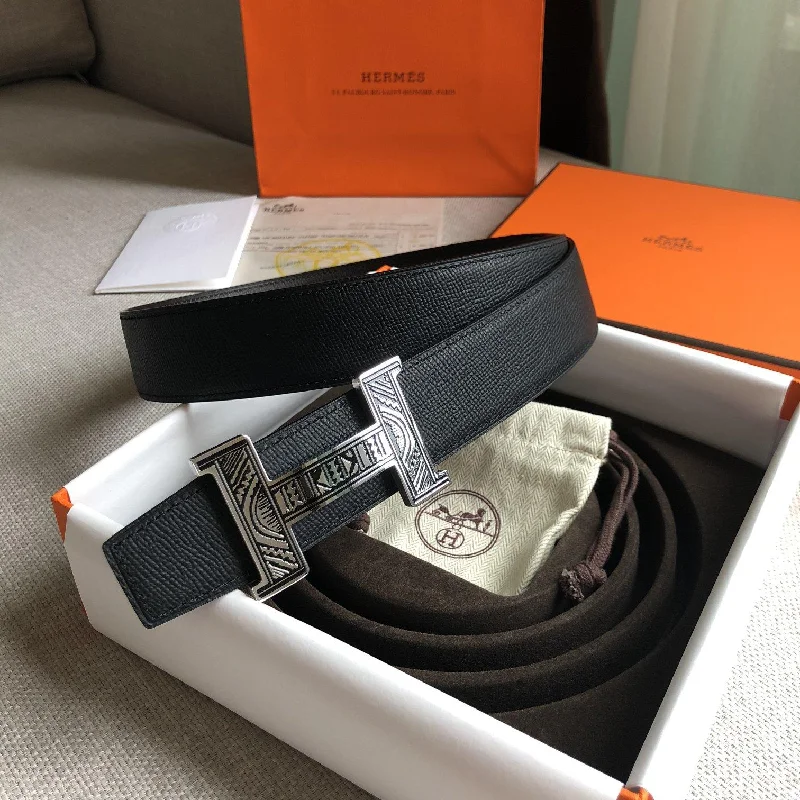 Hermes H Touareg Belt Buckle and Reversible Black For Women. Women Belt