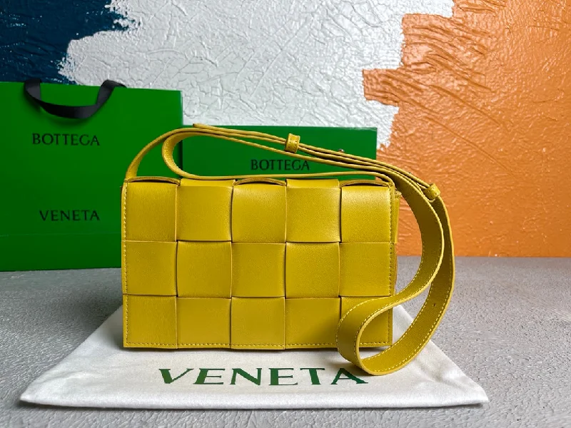 Bottega Veneta Cassette Yellow. For Women. Women-s Bags 9.1in/23cm