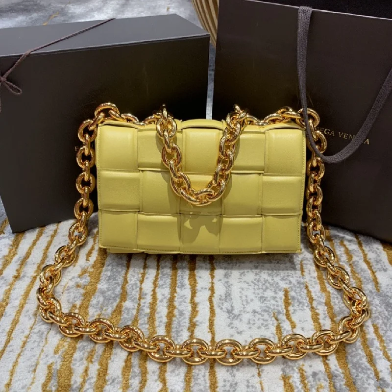 Bottega Veneta Chain Cassette Bag For Women 10.2in/26cm In Yellow