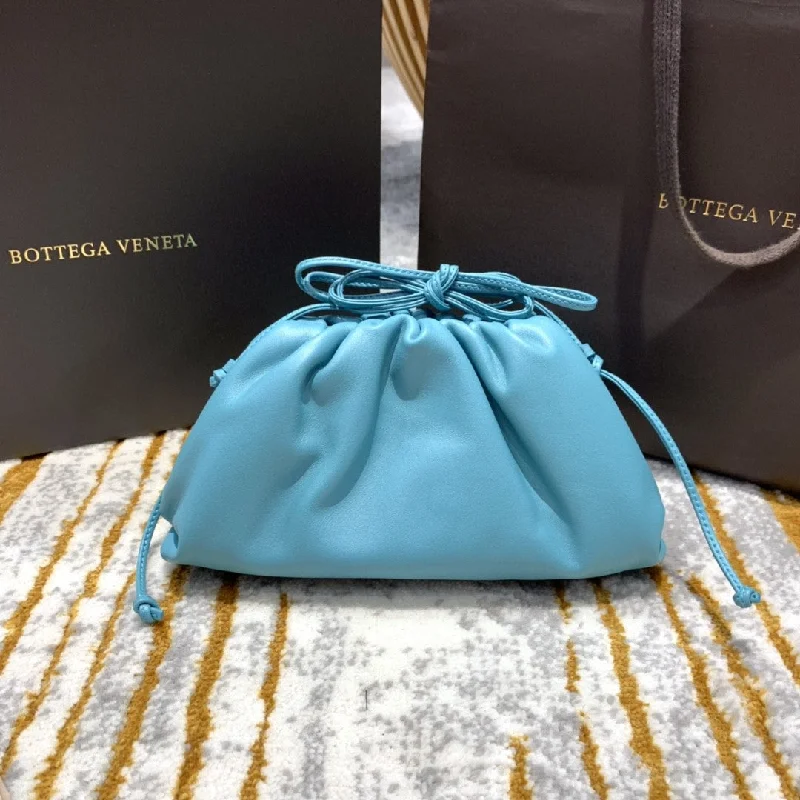 Bottega Veneta Mini Pouch For Women 8.6in/22cm In Blue