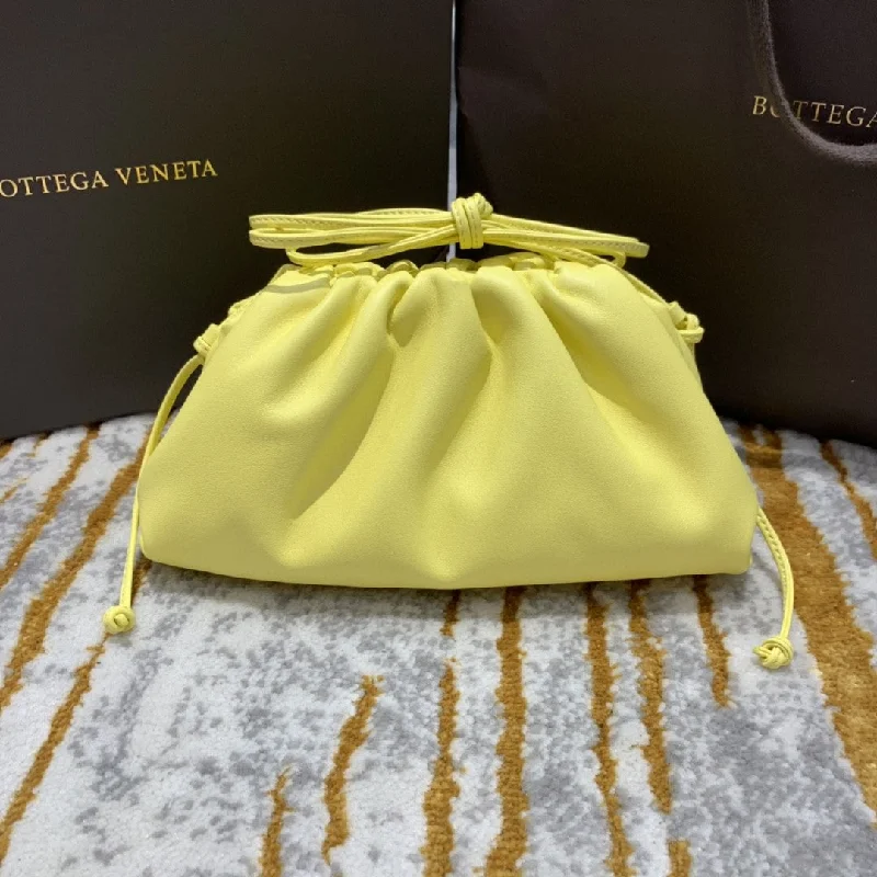 Bottega Veneta Mini Pouch For Women 8.6in/22cm In Light Yellow