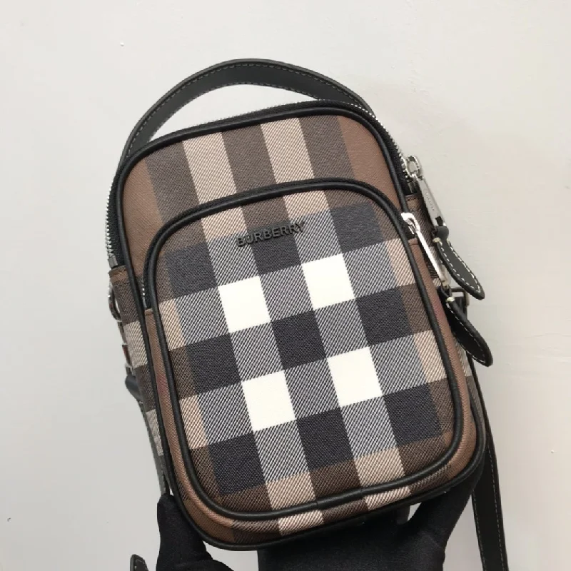 Burberry Check And Crossbody Bag For Men. Men-s Bags 7.7in/19.5cm 80491181