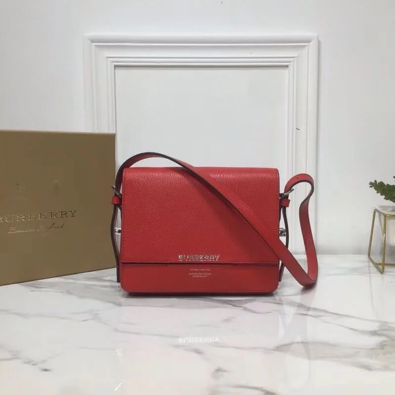 Burberry Grace Flap Bag Small Red For Women. Women-s Bags 7.5in/19cm