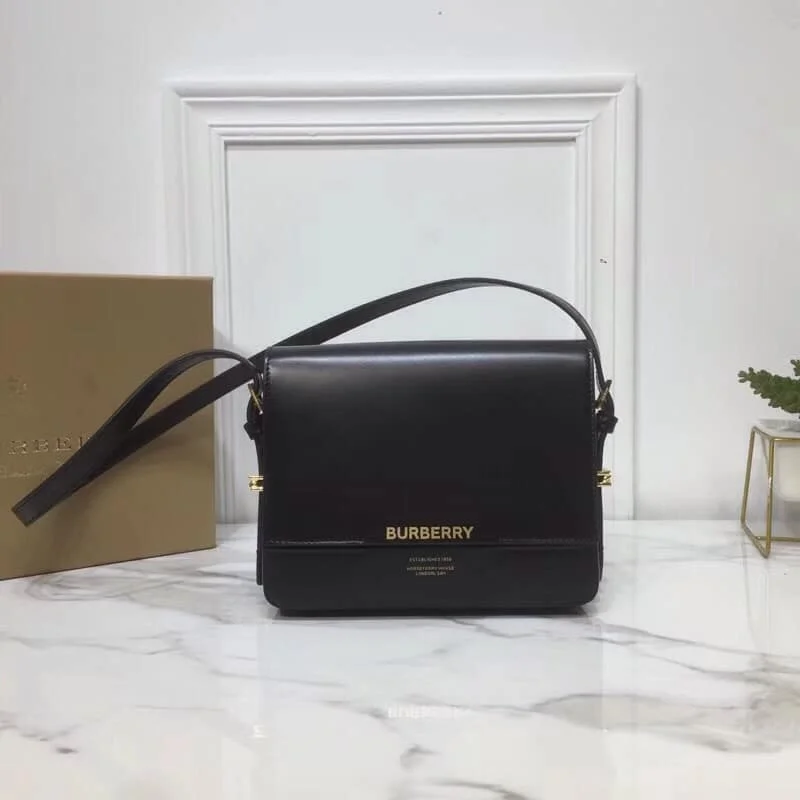 Burberry Grace Shoulder Bag Small Black For Women. Women-s Bags 7.8in/20cm