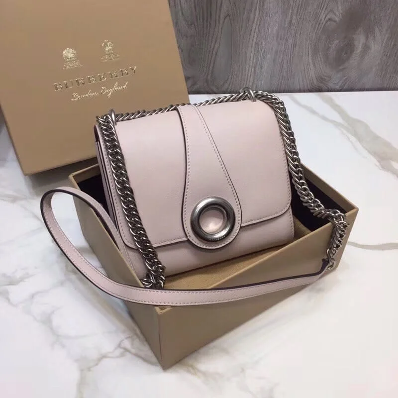 Burberry Grommet Detail Crossbody Bag Dark Light Pink For Women. Women-s Bags 7.1in/20cm