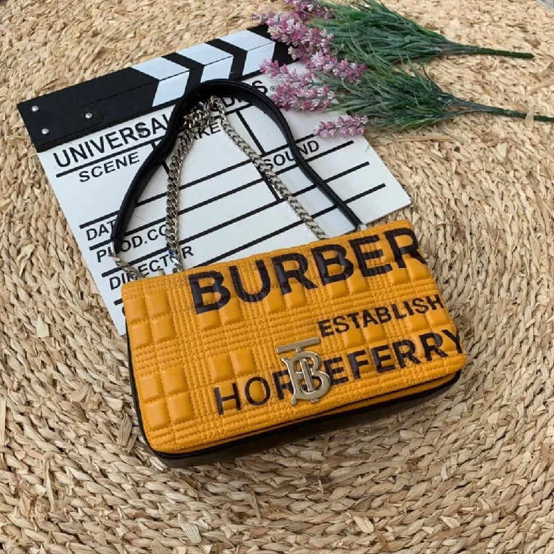 Burberry Horseferry Print Quilted Small Lola Bag Monogram Orange For Women. Women-s Bags 9in/23cm