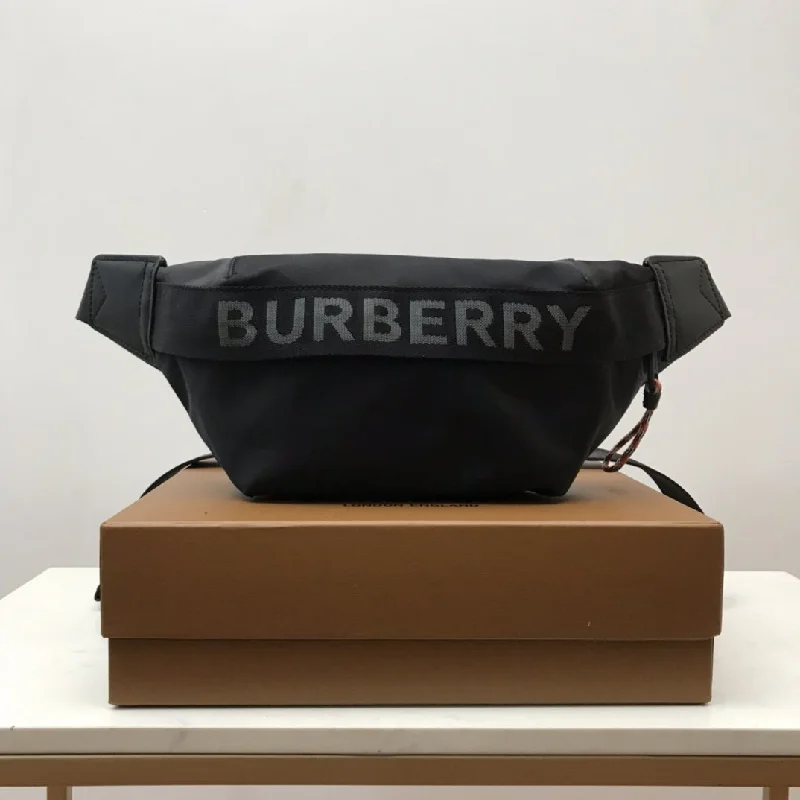 Burberry Logo Detail Econyl Sonny Bum Bag Black For Men. Men-s Bags 12.2in/31cm