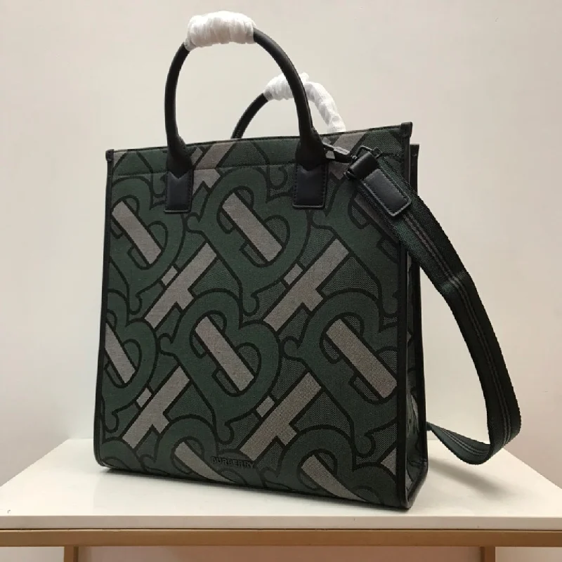 Burberry Monogram Recycled Polyester Jacquard Tote For Women. Women-s Bags 14.8in/37.5cm