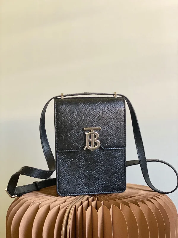 Burberry Robin Bag Monogram Black For Women. Women-s Bags 7.5in/14cm 80328991