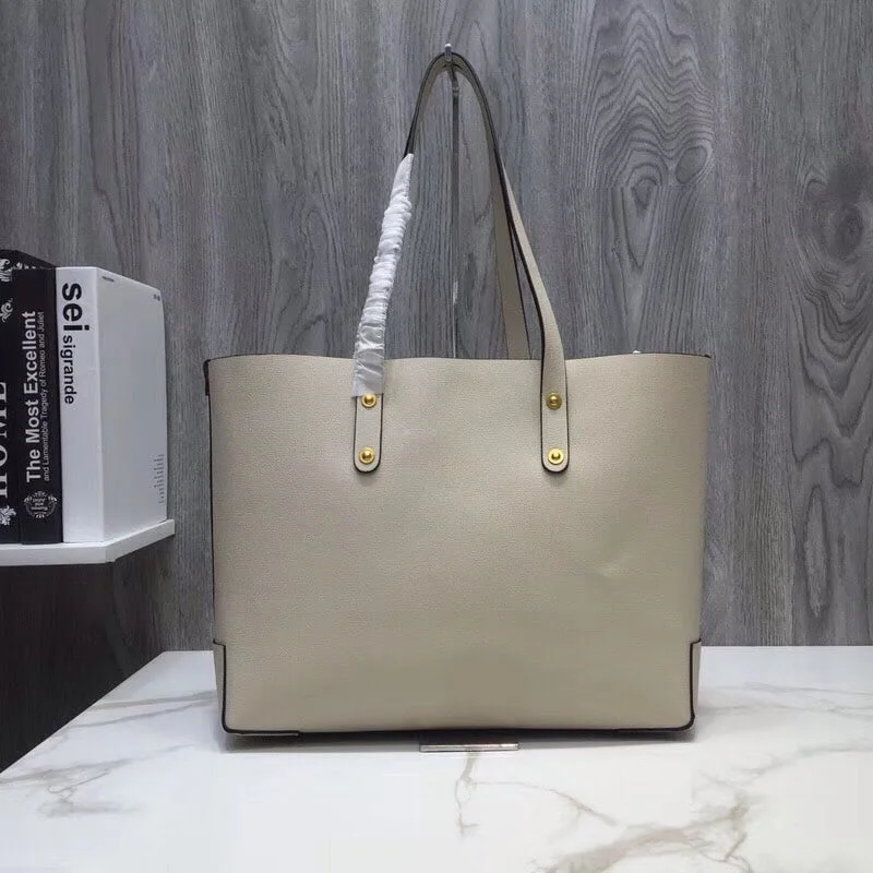 Burberry Small Embossed Crest Tote White For Women. Women-s Bags 13.8in/35cm