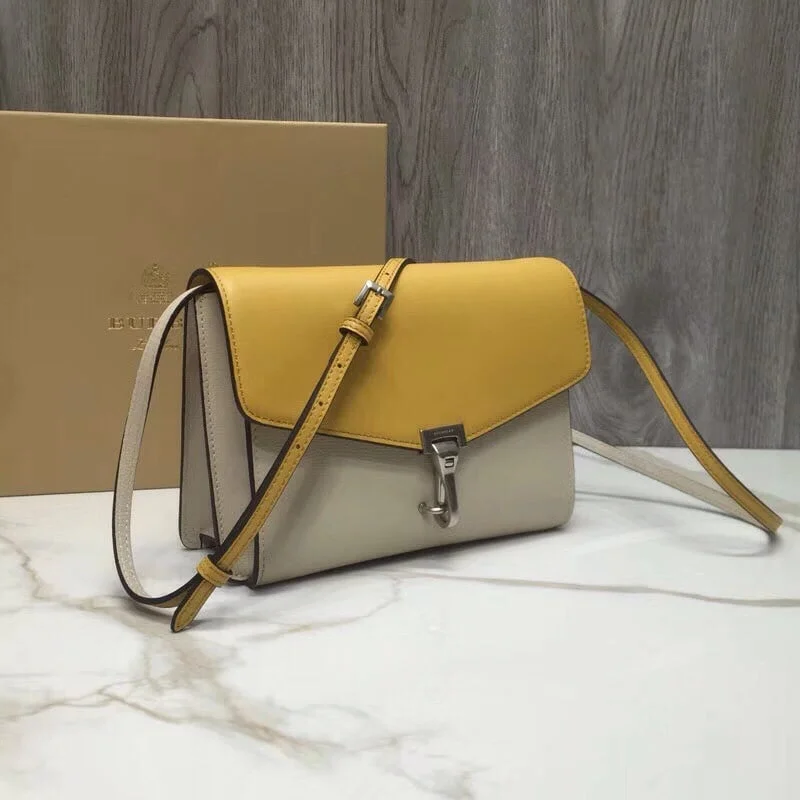 Burberry Small Macken Colorblock Crossbody Beige/Yellow Bag For Women. Women-s Bags 9.5in/24cm