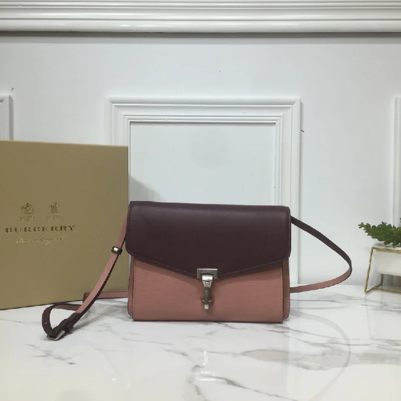 Burberry Small Macken Crossbody Bag Rose Burgundy For Women. Women-s Bags 9in/24cm