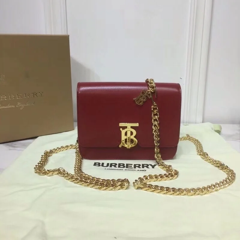 Burberry Tb Chain Belt Bag Red For Women. Women-s Bags 6.6in/17cm