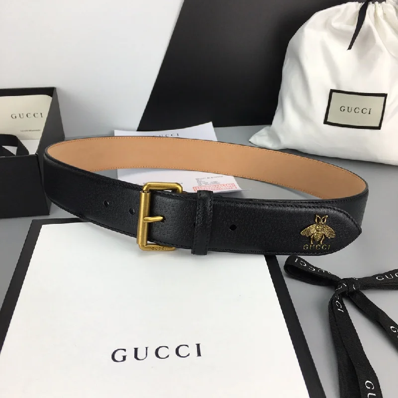 Gucci Belt With Bee Print Black For Women. Women Belt