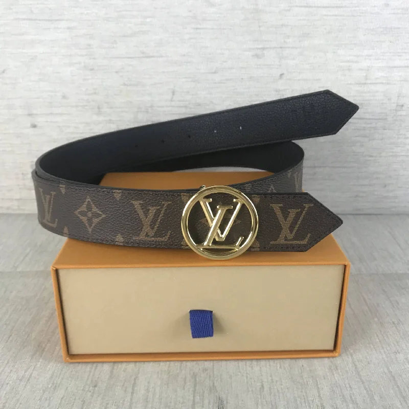 Louis Vuitton LV Circle Reversible Belt Monogram Canvas. LV Women Belt M0564U