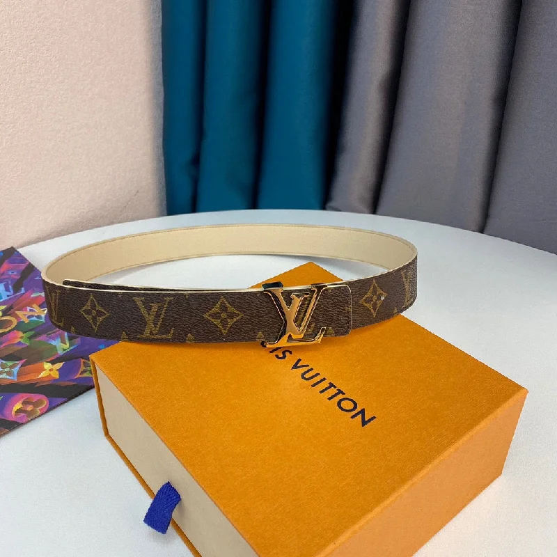 Louis Vuitton LV Initiales Reversible Belt Monogram Canvas. LV Women Belt