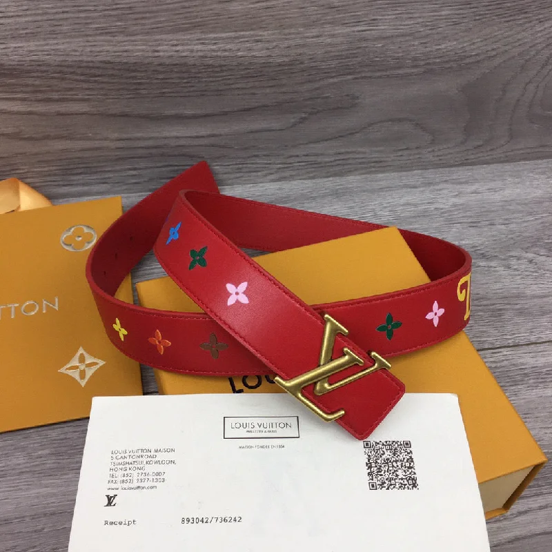 Louis Vuitton LV New Wave Belt Red. LV Women Belt