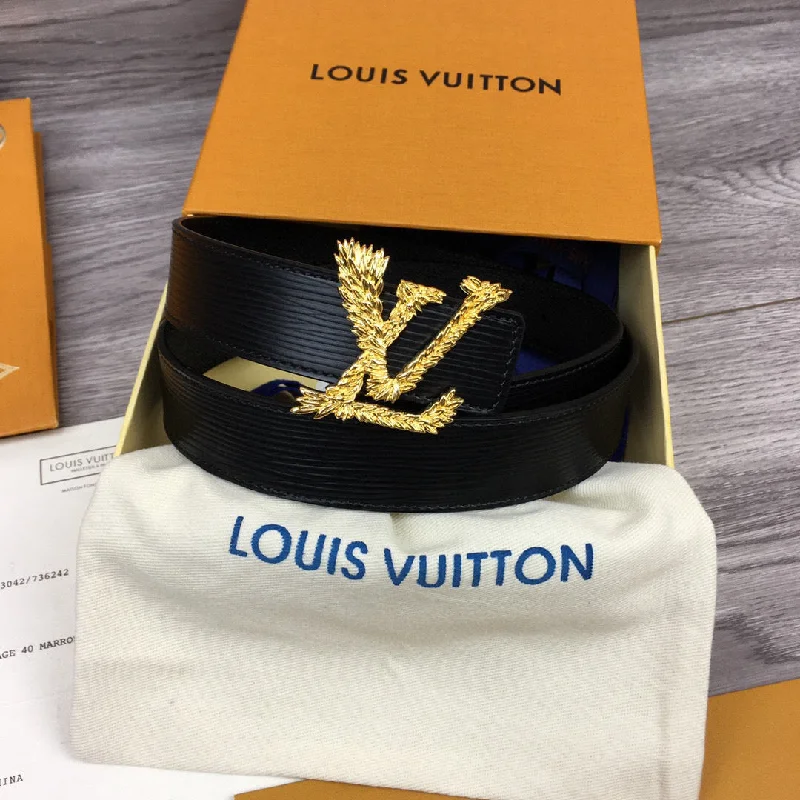 Louis Vuitton Twist Ring Reversible LV Belt with Gold Toned Hardware LV Women Belt