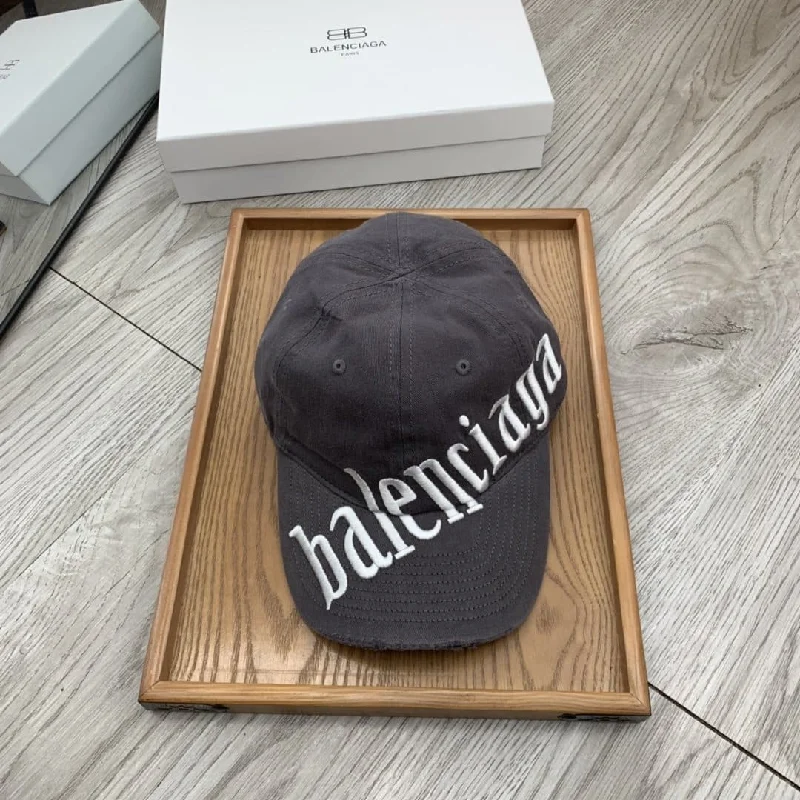 Balenciaga Diagonal Cap In Dark Grey