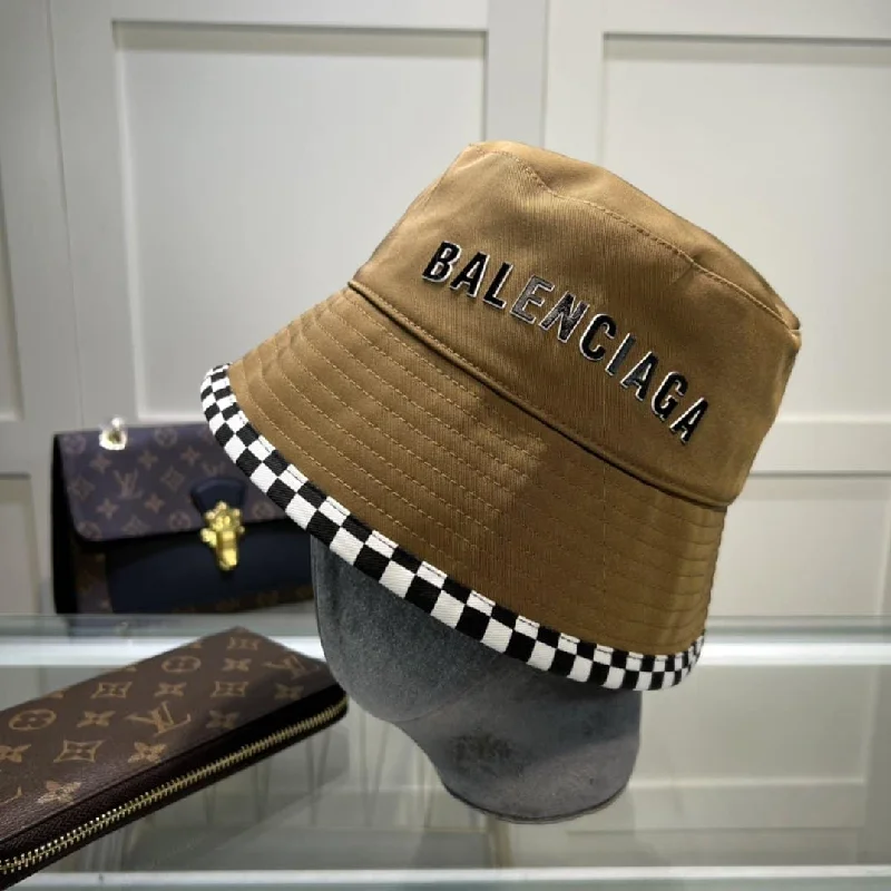 Balenciage Bucket Hat Brown Hat