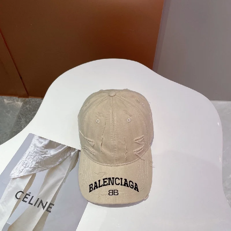 Balenciage Logo Visor Cap Cream Cap