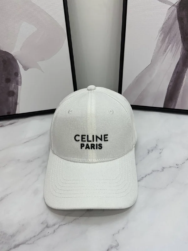 Celine Baseball Cap White Celine Cap