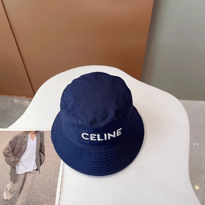 Celine Bucket Hat Dark Blue Celine Hat