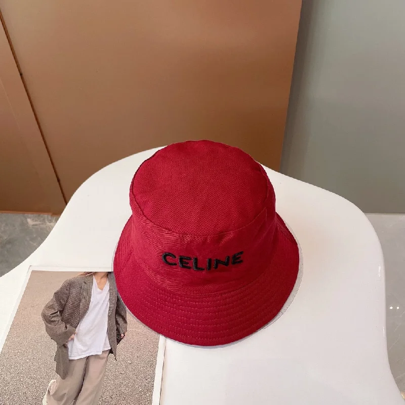 Celine Bucket Hat Red Celine Hat