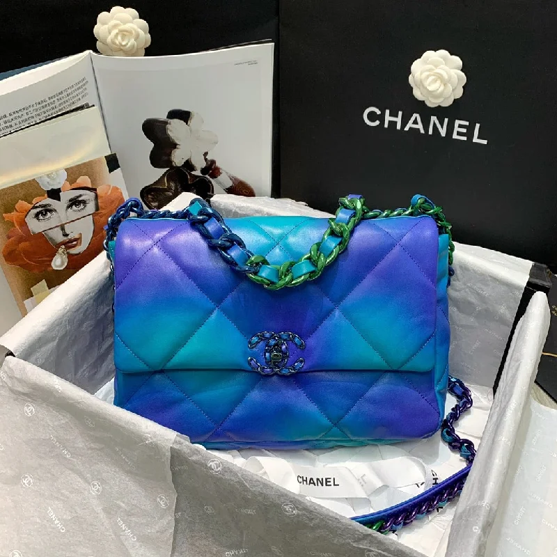 Chanel 19 Tie and Dye Flap Ombre Bag For Women 25cm/10in