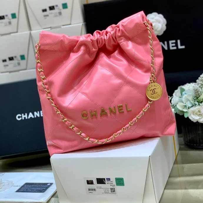 Chanel 22  Handbag Coral Pink For Women 14.4 in/37cm AS3261 B08037 NH621