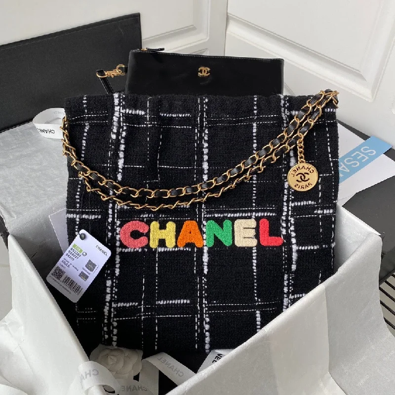 Chanel 22 Handbag Gold Hardware Black For Women. Women-s Handbags. Shoulder Bags 14.2in/36cm AS3262