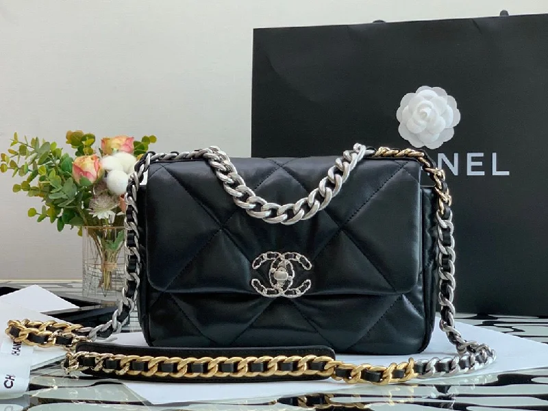 Chanel Classic Flap Bag Black For Women 10.2in/26cm