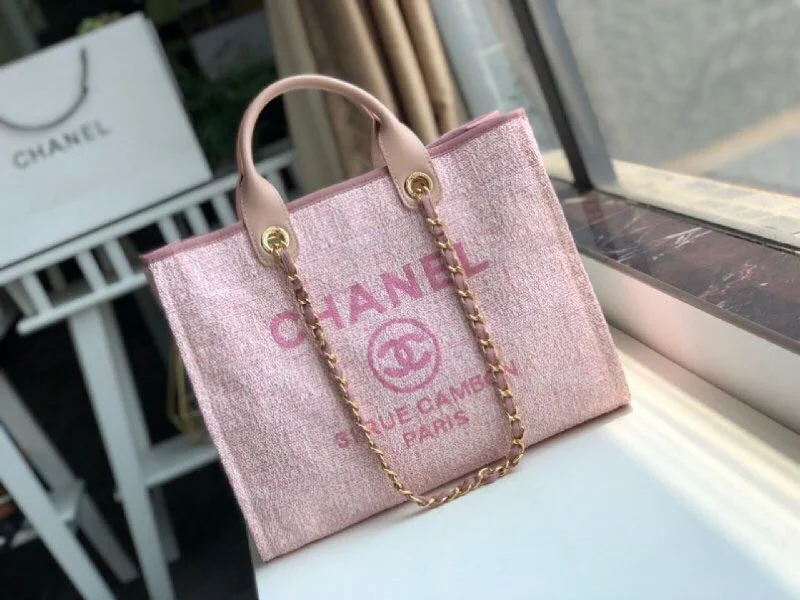 Chanel Deauville Tote 38cm Pink For Women A66941