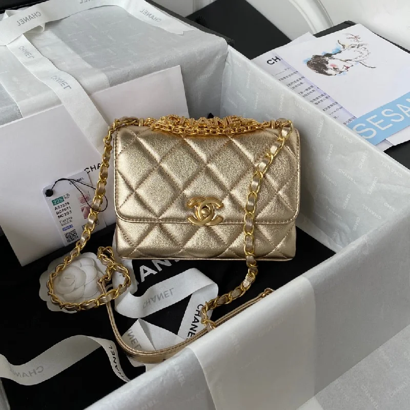 Chanel Flap Bag Mini Gold Bag For Women 13cm/5in AS3239 B08011 NC293