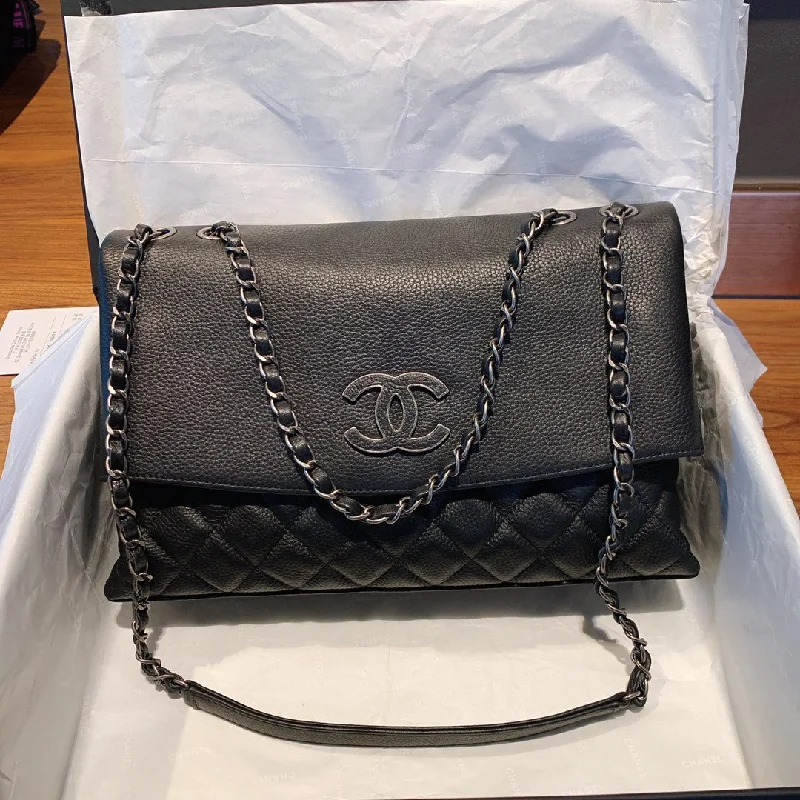 Chanel Flap Bag With Top Handle Black Bag For Women 32cm/12.5in