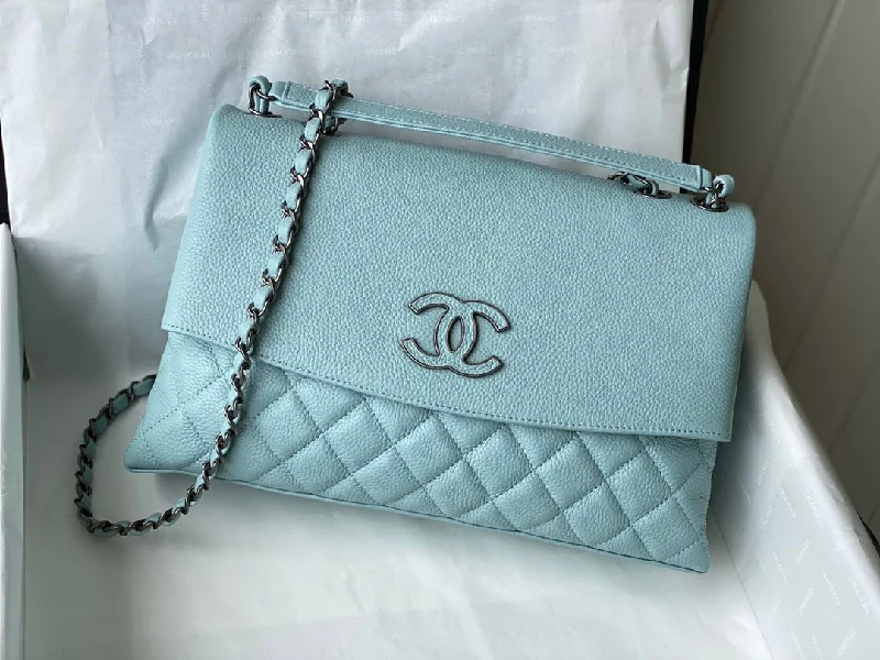 Chanel Flap Bag With Top Handle Light Blue Bag For Women 32cm/12.5in