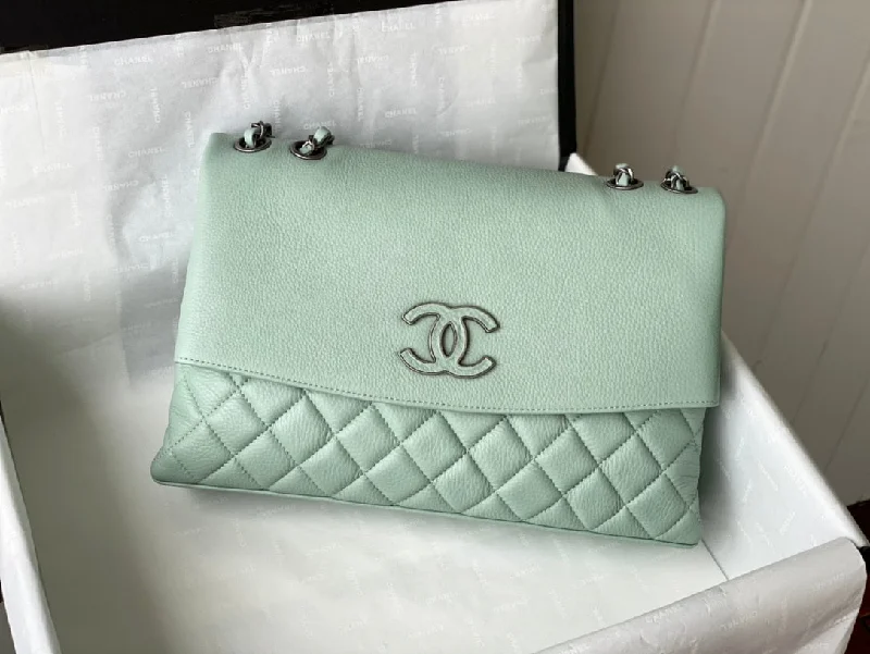 Chanel Flap Bag With Top Handle Mint Bag For Women 32cm/12.5in