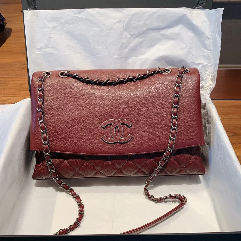 Chanel Flap Bag With Top Handle Red Bag For Women 32cm/12.5in