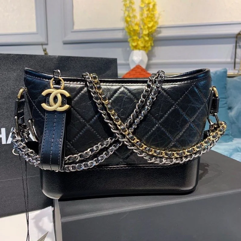 Chanel Gabrielle Hobo Handbag Black For Women. Women-s Bags. Shoulder And Crossbody Bags 7.8in/20cm AS1582 B03936 94305