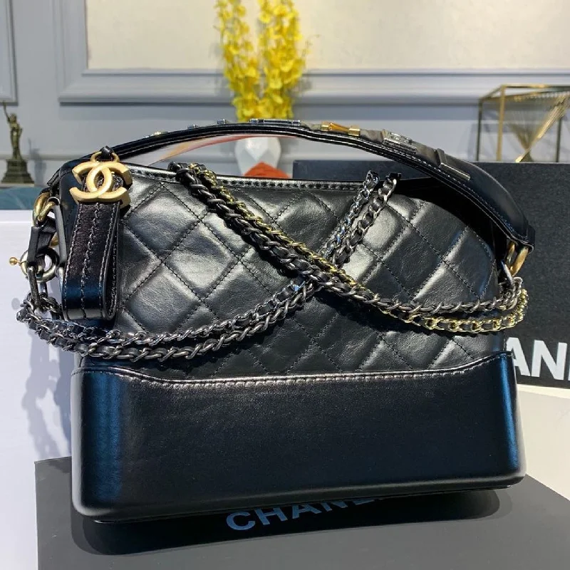 Chanel Gabrielle Small Hobo Bag Black For Women 7.8in/20cm