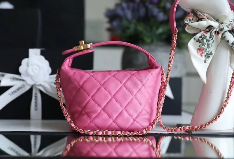 Chanel Hobo Bag Pink For Women. Women-s HandBag. Shoulder And Crossbody Bags 5.9in/15cm