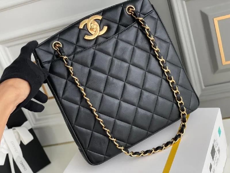 Chanel Maxi Shopping Bag Black For Women 11.8in/30cm