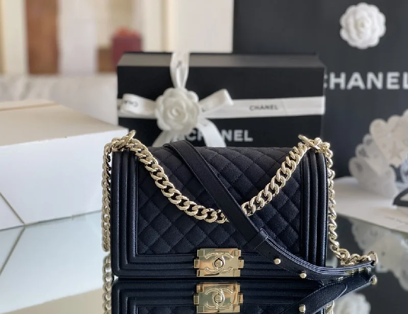 Chanel Medium Boy Handbag Dark Blue For Women 9.8in/25cm A67086